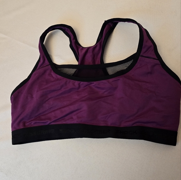 Ladies Shock Absorber, sports bra, Size 36D, purple and black - Picture 1 of 5
